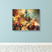 Artistieke weergave van oorlog canvas afdruk (Insitu (Houten vloer))