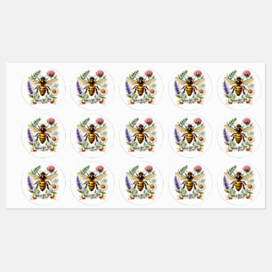 Artistieke Wereld Bijendag Illustratie met Honingb Labels
