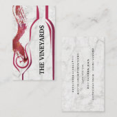Artistieke wijn fles en beker visitekaartje (Voorkant / Achterkant)