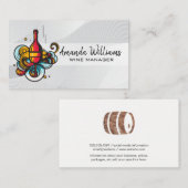 Artistieke Wijnfles Glas Logo Visitekaartje (Voorkant / Achterkant)