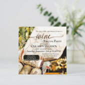 Artistieke wijnmakerij of wijngaard wijnproeverij kaart (Staand voorkant)