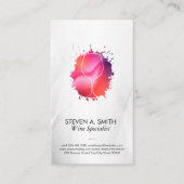 Artistieke wijnspatten | Modern  Visitekaartje (Voorkant)