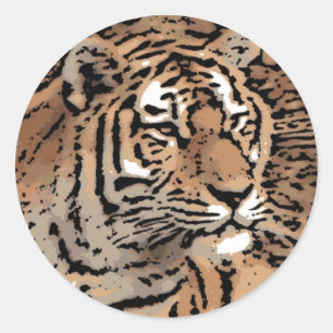 Artistieke wilde tijger decoratieve stickers