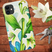 Artistieke witte lelies Case-Mate iPhone case