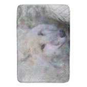 artistieke wolf badmat (Voorkant Verticaal)