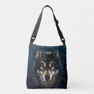 Artistieke Wolf Face Cross Body Bag Crossbody Tas