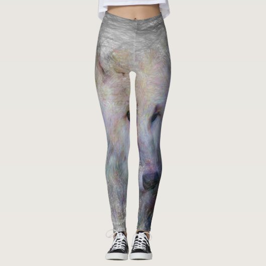 artistieke wolf leggings (Voorkant)