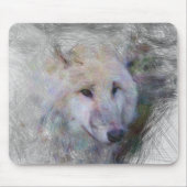 artistieke wolf muismat (Voorkant)