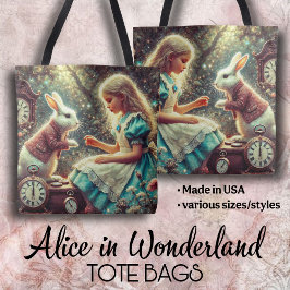 Artistieke Wonderland Scene Vintage Boho Tote Bag