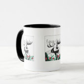 Artistieke Woodland Moose Mok (Voorkant links)