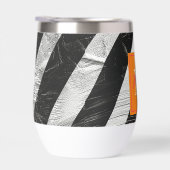 Artistieke Zebra Strepen Sinaasappel & Hot Pink Mo (Rechts)