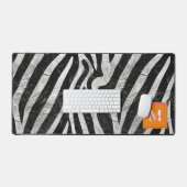 Artistieke Zebra Strepen Sinaasappel & Hot Pink Mo Bureaumat (Keyboard & Muis)
