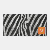 Artistieke Zebra Strepen Sinaasappel & Hot Pink Mo Bureaumat (Voorkant)