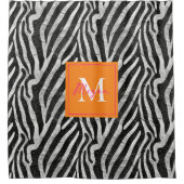 Artistieke Zebra Strepen Sinaasappel & Hot Pink Mo Douchegordijn (Voorkant)