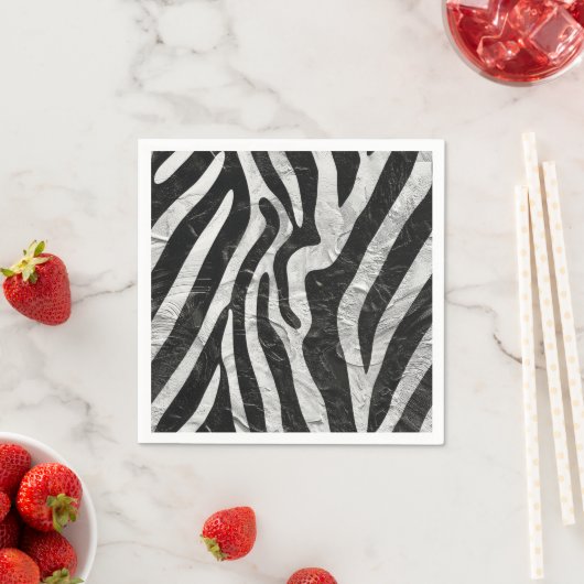 Artistieke Zebra Stripes Dierenprint Stijlvol Servet (Insitu)