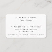 Artistieke zeebodem Waterverf Logo Visitekaartje (Achterkant)