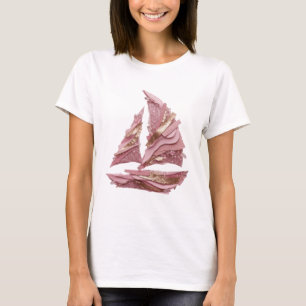 Artistieke Zilveren BOOM Tekst Design T-shirt