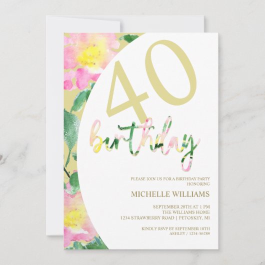 Artistieke zomer bloemenkunst Waterverf Kaart (Voorkant)