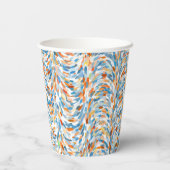 Artistieke Zomer Kleuren Verf Splatter Art Patroon Papieren Bekers (Achterkant)