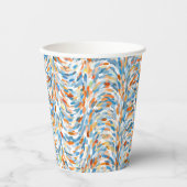 Artistieke Zomer Kleuren Verf Splatter Art Patroon Papieren Bekers (Voorkant)