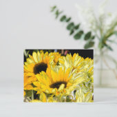 Artistieke zonnebloem briefkaart (Staand voorkant)