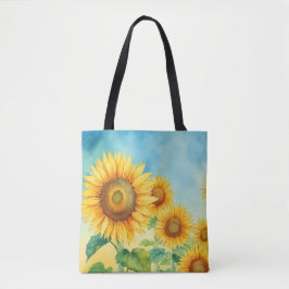 Artistieke Zonnebloem Canvas tas