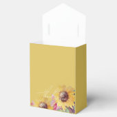 Artistieke Zonnebloem Romantische Kalligrafie Bedankdoosjes (Geopend)