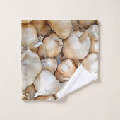Artistieke zwarte bovenkunst met knoflook bad handdoek (Wasdoekje)