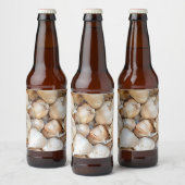 Artistieke zwarte bovenkunst met knoflook bier etiket (Flessen)