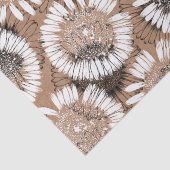 Artistieke zwarte en witte inkt Daisy Kraft Paper  Tissuepapier (Detail)