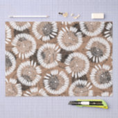 Artistieke zwarte en witte inkt Daisy Kraft Paper  Tissuepapier (Craft)