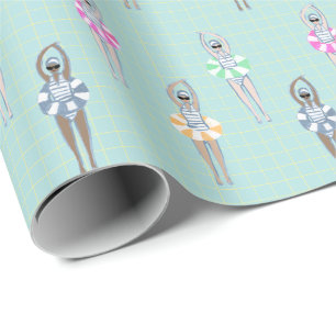 artistieke zwembad cadeaupapier