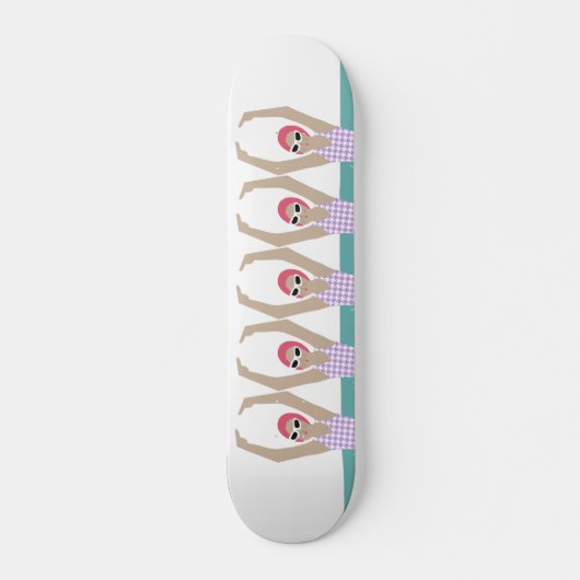 Artistieke zwemmers | Kunst voor synchrone zwemmin Persoonlijk Skateboard (Voorkant)