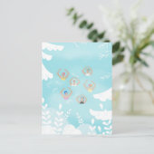 Artistieke zwemmers | Kunstmatige winterkunst Briefkaart (Staand voorkant)