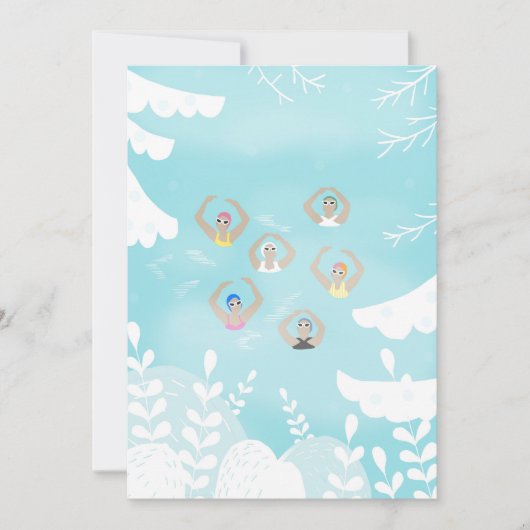 Artistieke zwemmers | Kunstmatige winterkunst Kaart (Voorkant)