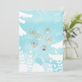 Artistieke zwemmers | Kunstmatige winterkunst Kaart (Staand voorkant)