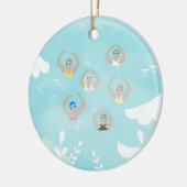 Artistieke zwemmers | Kunstmatige winterkunst Keramisch Ornament (Links)