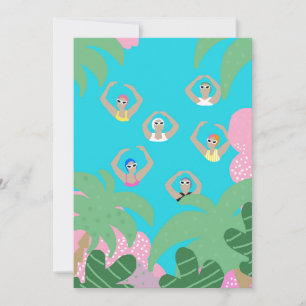 Artistieke zwemmers Kunstmatige zwemillustratie Kaart