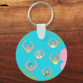 Artistieke zwemmers | Kunstmatige zwemillustratie Sleutelhanger (Voorkant)