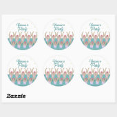 Artistieke zwemmers Synchro Zwemende Birthday Part Ronde Sticker (Vel)