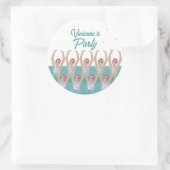 Artistieke zwemmers Synchro Zwemende Birthday Part Ronde Sticker (Tas)