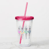 Artistieke zwemzwemzwemmers Acryl Drinkbeker (Achterkant)