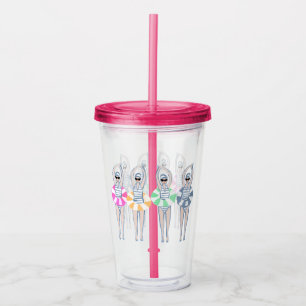 Artistieke zwemzwemzwemmers Acryl Drinkbeker