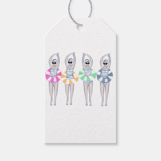  Artistieke zwemzwemzwemmers Cadeaulabel (Voorkant)