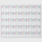 Artistieke zwemzwemzwemmers Cadeaupapier (Vlak)