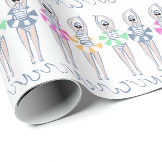 Artistieke zwemzwemzwemmers Cadeaupapier (Rol Hoek)