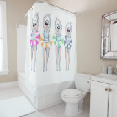  Artistieke zwemzwemzwemmers Douchegordijn (In situ)