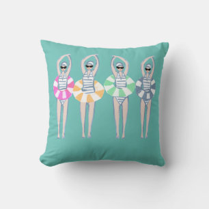  Artistieke zwemzwemzwemmers Kussen