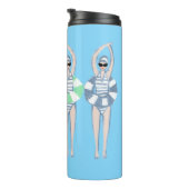  Artistieke zwemzwemzwemmers Thermosbeker (Geroteerd rechts)