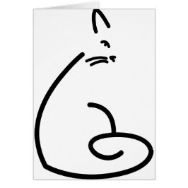 Artistieke Zwirly Cat Silhouette